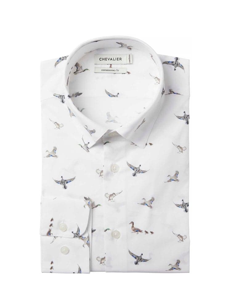 Danson Contemporary Fit Shirt Men Ducks in a row, view: 2