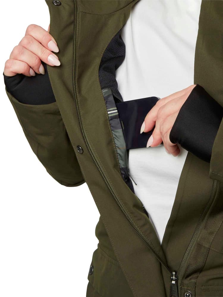 Fractus Chevalite Rain Coat Women Tobacco Green, view: 5