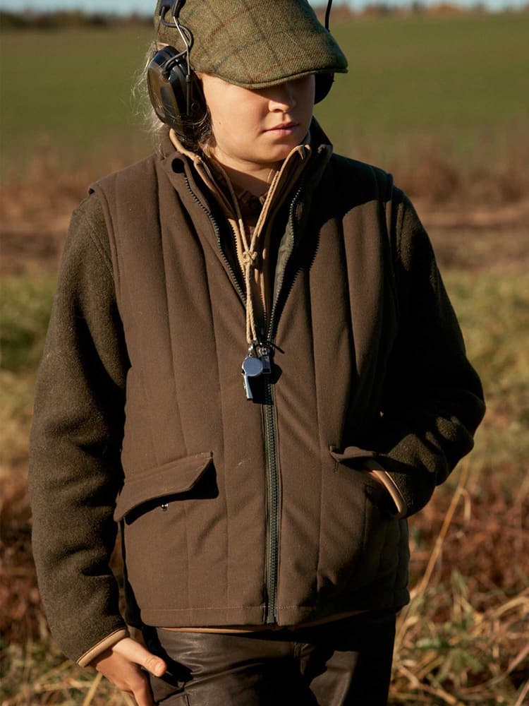 Calf Fill130 Vest Junior Leather Brown, view: 1