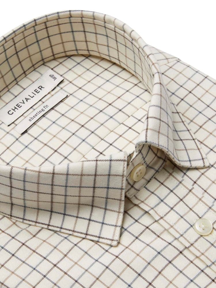 Luton Shooting Fit Shirt Men Stormy Blue Tattersall, view: 3