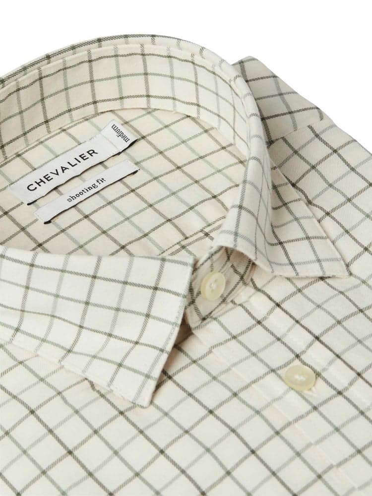 Luton Shooting Fit Shirt Men Hunter Green Tattersall, view: 1