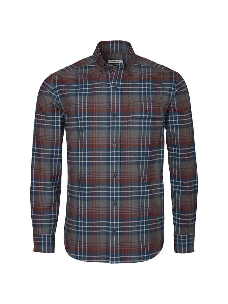 Falcon Flannel Shirt Men Rust Checked, view: 0