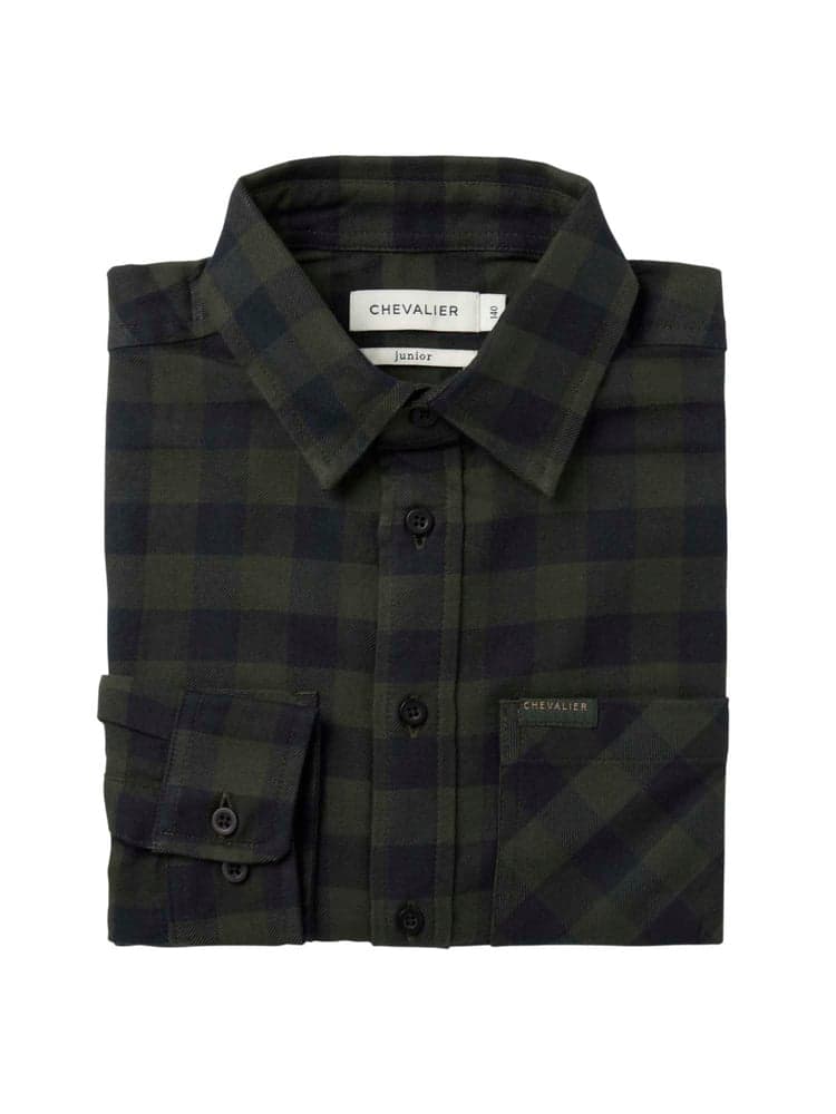 Ferret Flannel Shirt Junior Myrtle Green Checked, view: 5