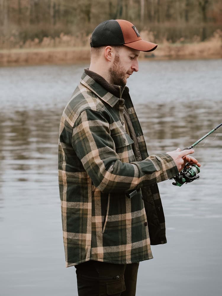 Axe Overshirt Men Green Checked, view: 1