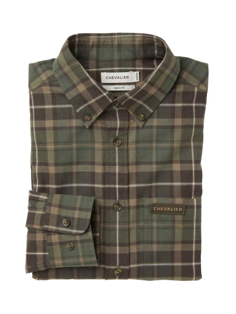 Teal Light Flannel Shirt Men Hemlock Green Checked, view: 2