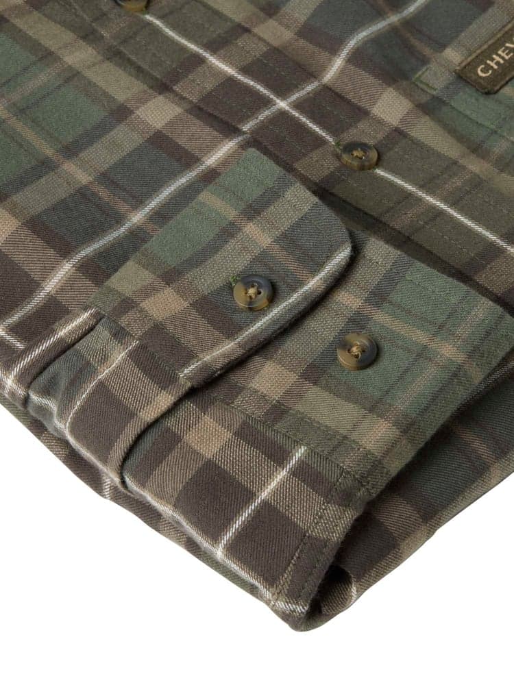 Teal Light Flannel Shirt Men Hemlock Green Checked, view: 4