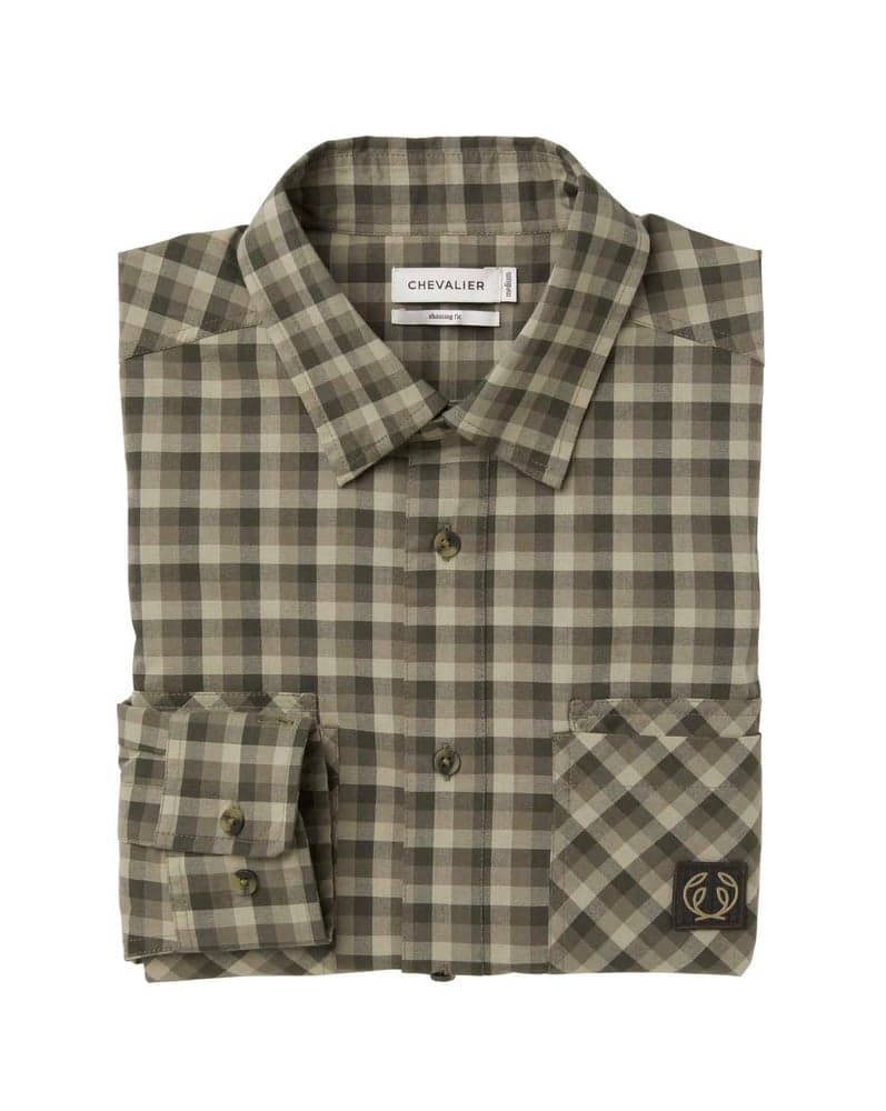 Creek Shooting Fit Coolmax Shirt Men Mink Brown Checked, view: 2