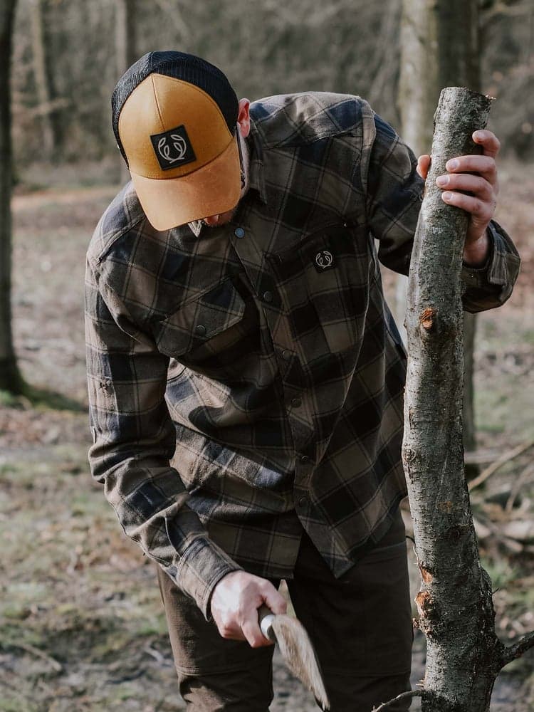 Raptor Heavy Flannel Shirt Men Kodiak Brown Checked, view: 1
