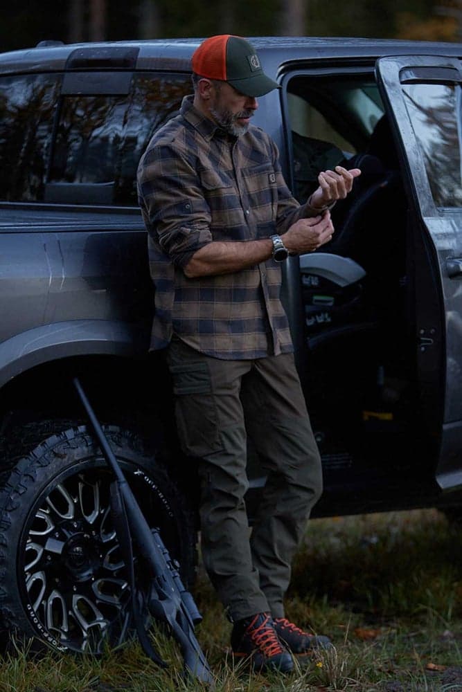 Raptor Heavy Flannel Shirt Men Kodiak Brown Checked, view: 4