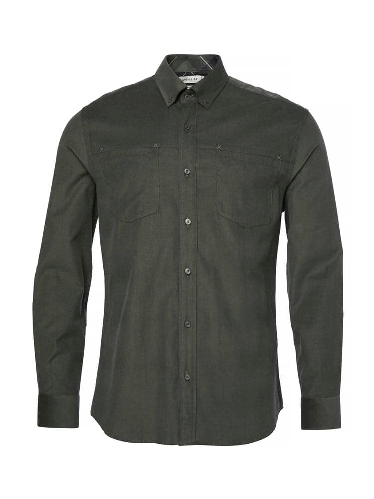 Walton Light Cord Shirt Men Midnight Pine, view: 0