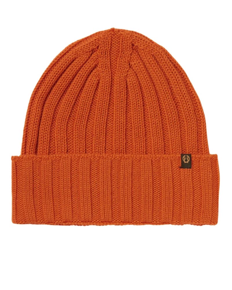 Point Wool Beanie Tawny Orange, view: 0