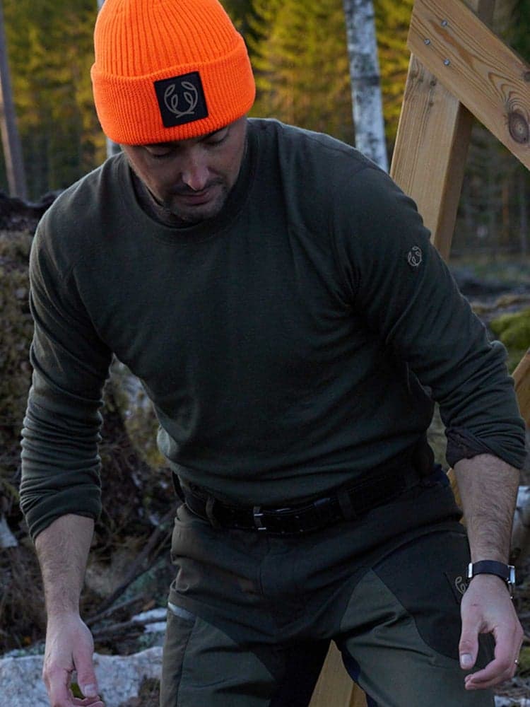 Chevalier 200 Merinowool Crewneck Men Tarmac Green, view: 1