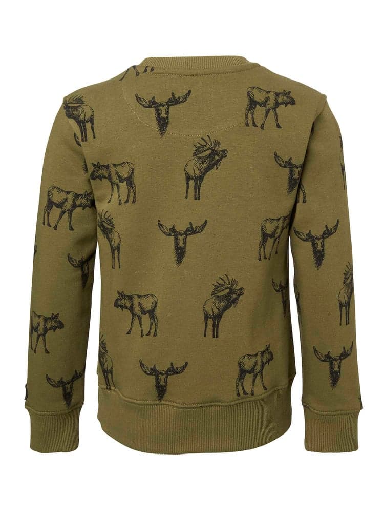 Moose Sweatshirt Junior Forest Green Moose, view: 2