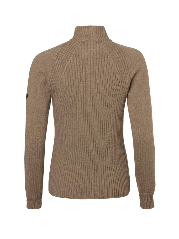 Stella Half Zip Wool Pullover Women Saddle Brown, view: 2