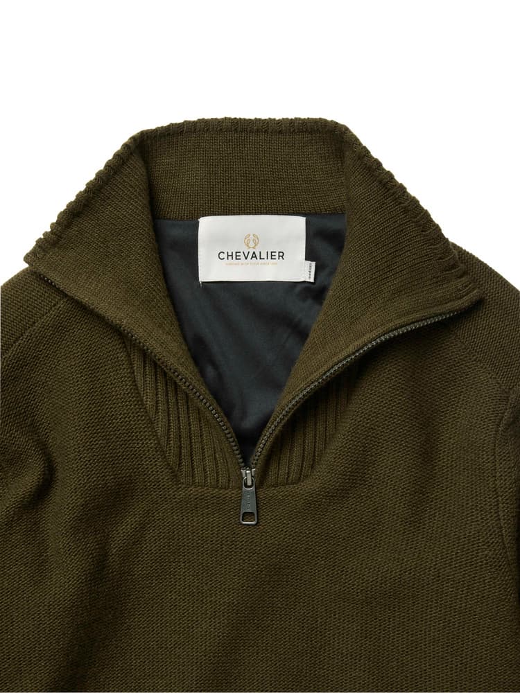 Loxley Windblocker Wool Pullover Men Forest Green, view: 1