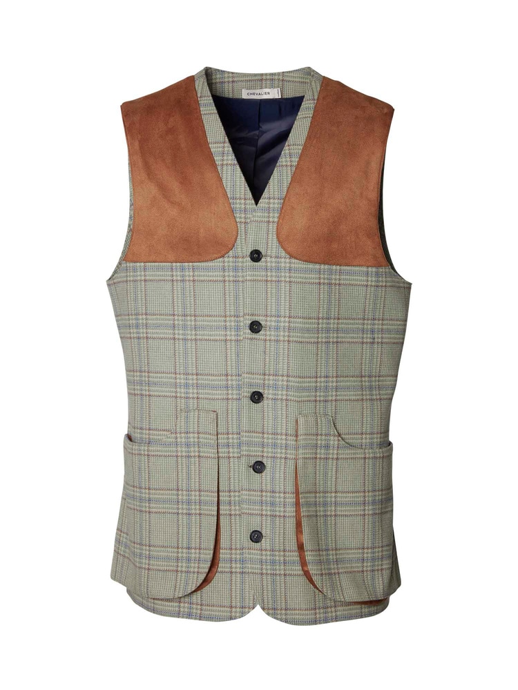 productCard.productImage: Wiston Shooting Tweed Vest Men Willow Green Checked