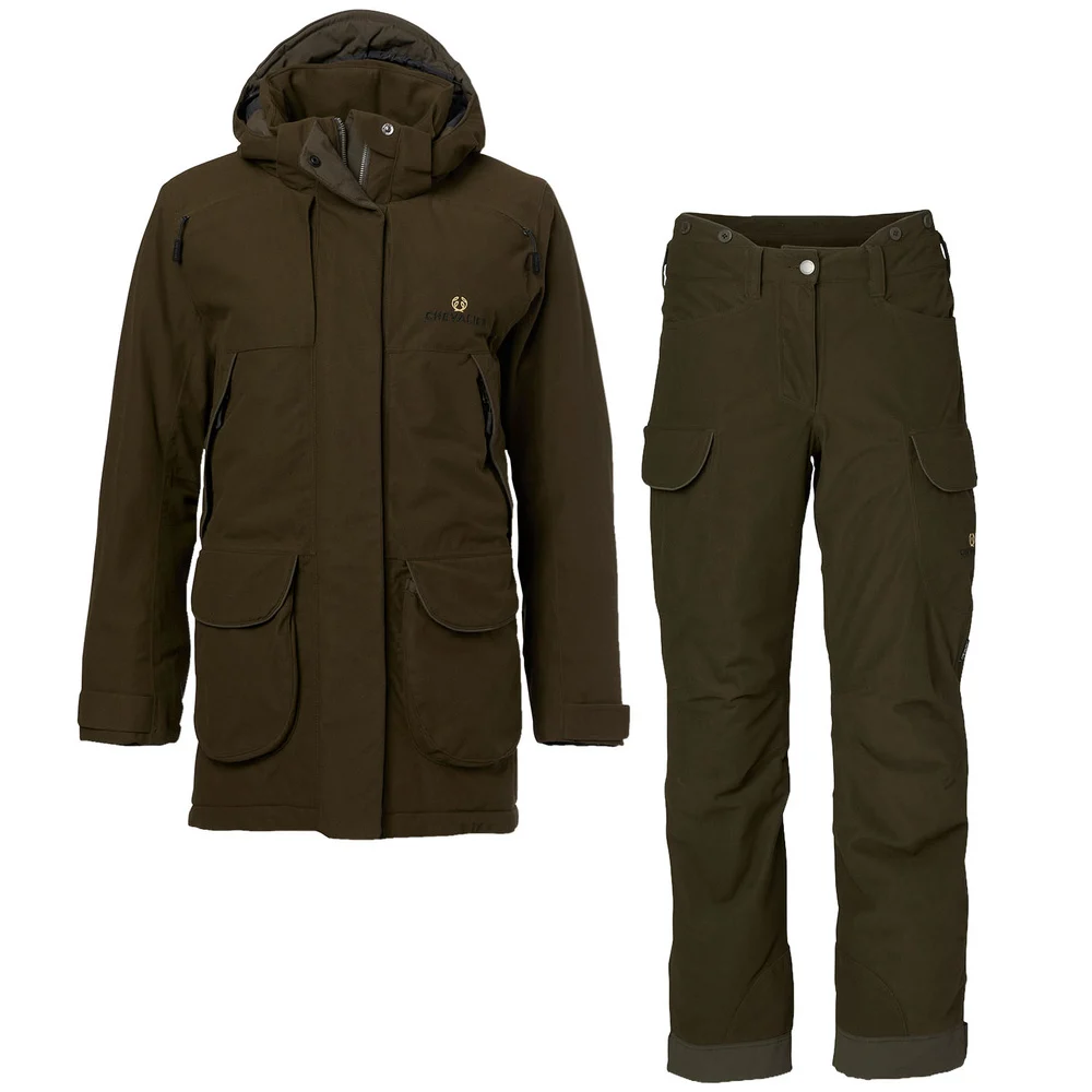 productImage: Hunting Set Highland Chevalite Padded Women, Dark Forest Green