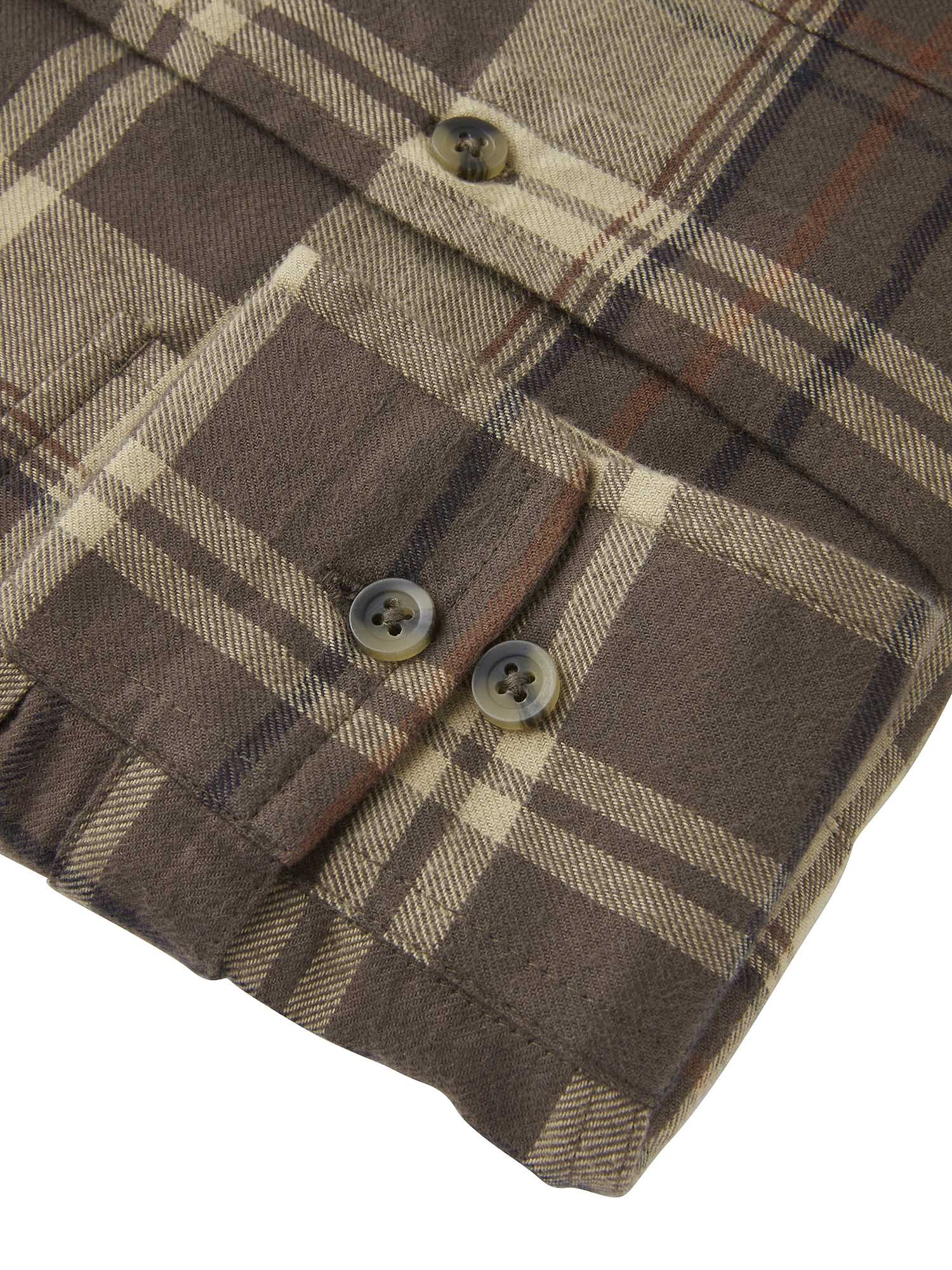 Mens plaid shop shirt with hood