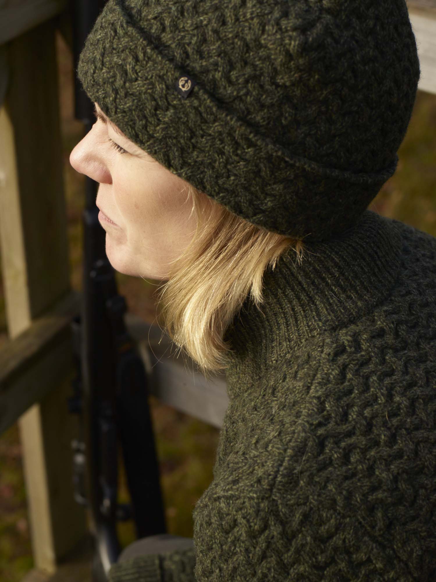 Shandy Cable Knit Wool Beanie