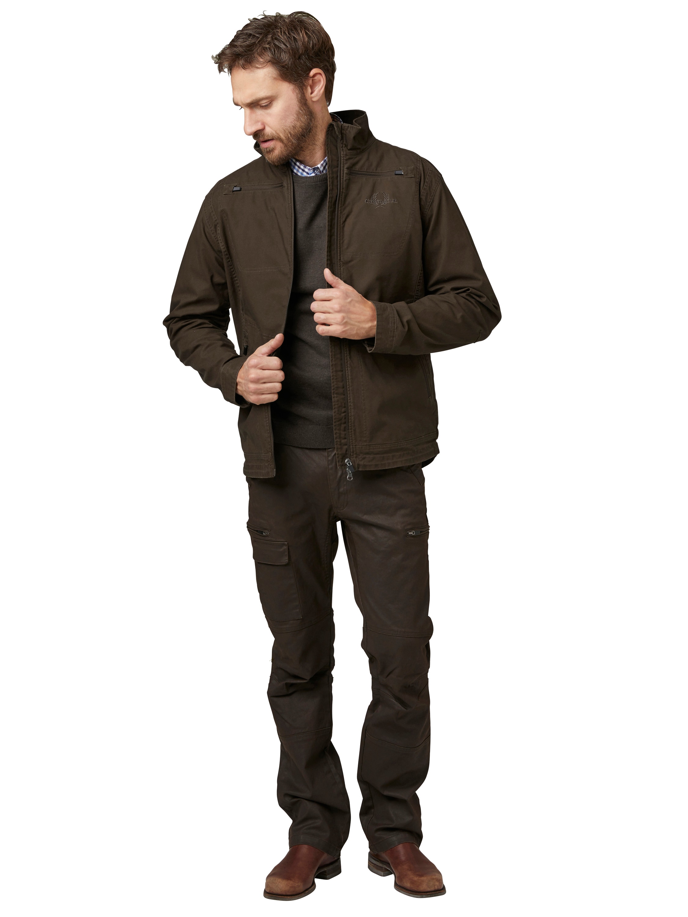 chevalier devon action coat green